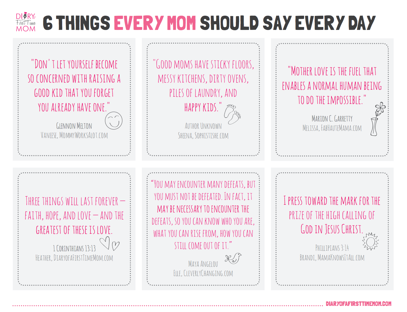 6 Things Moms Should Say Everyday